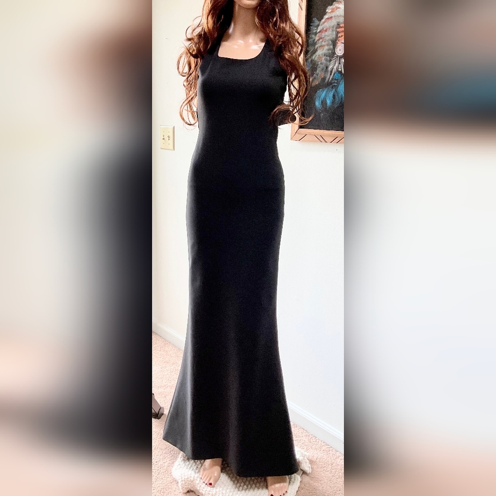 Elizabeth & James Stunning Formal Black Maxi Dress Excellent Condition - Picture 6 of 10